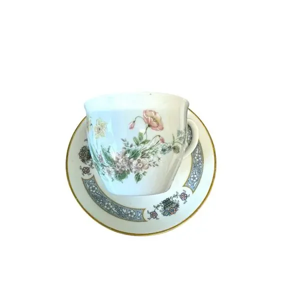 Vintage tea cup and saucer set of 6 mismatched tea party